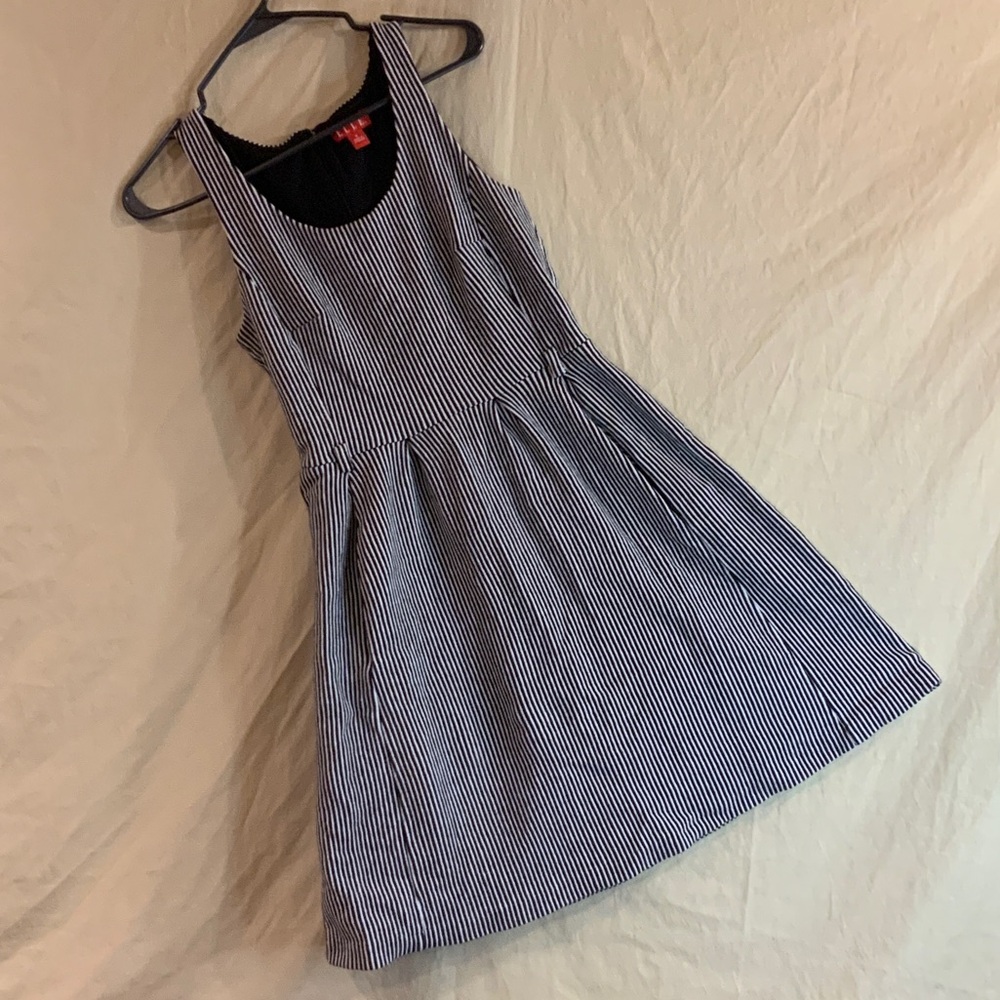Striped Sleeveless Fit & Flare Dress